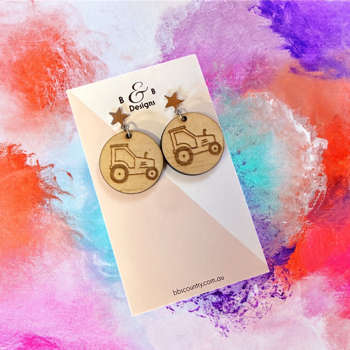Earring - Tractor Stud With Star
