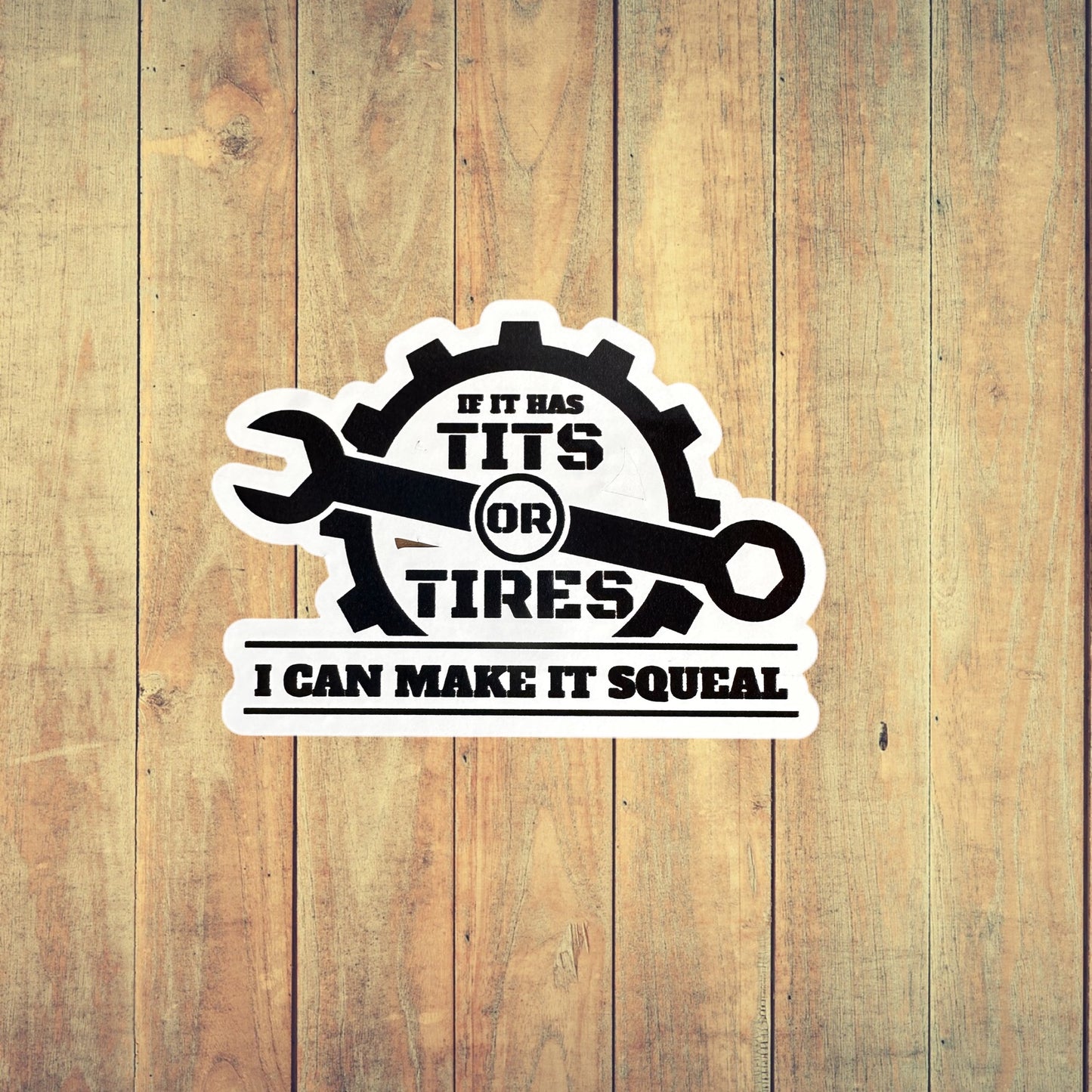 Sticker - If It Has Tits Or Tyres I CAN MAKE IT SQUEAL