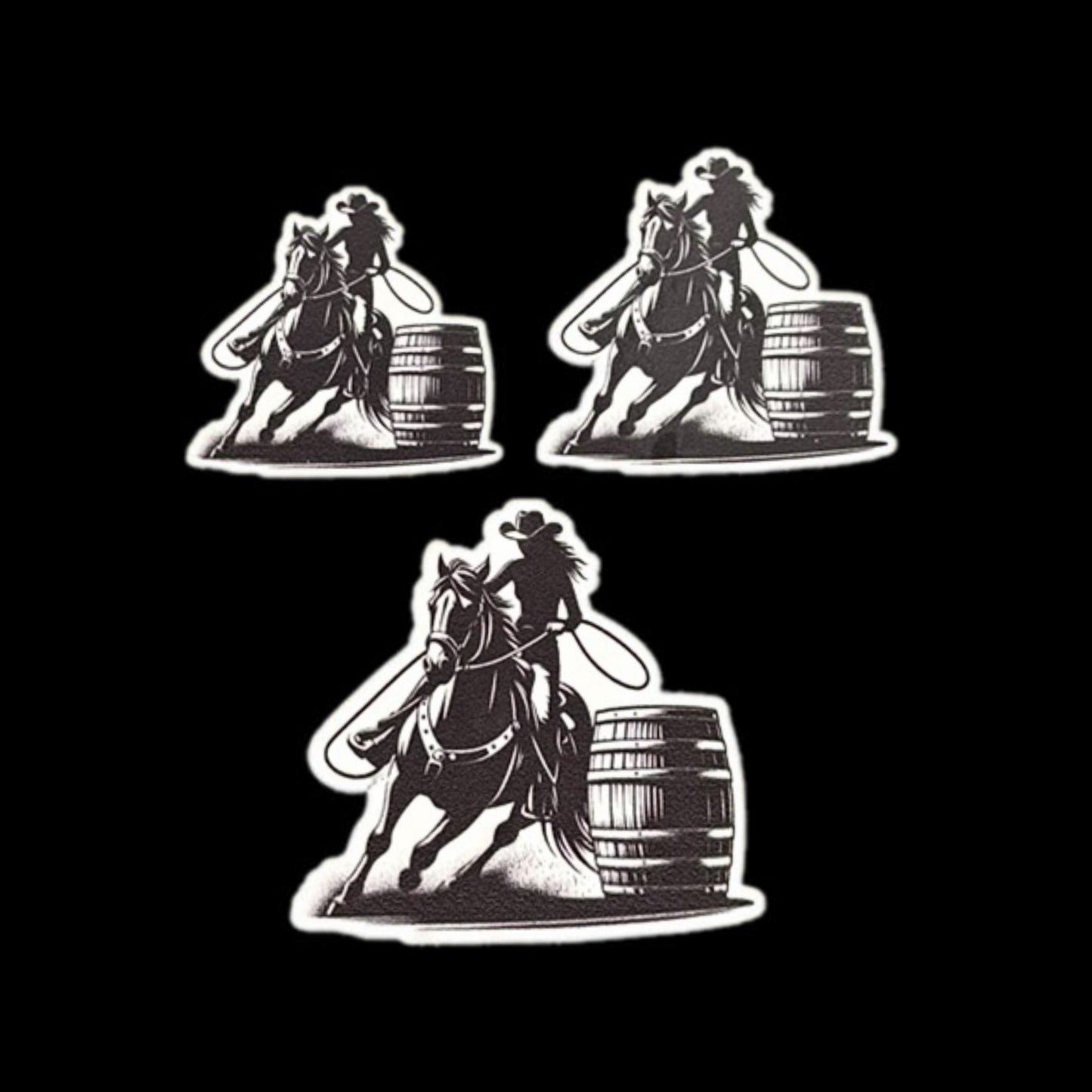 Barrel Racer 3 Pack Stickers