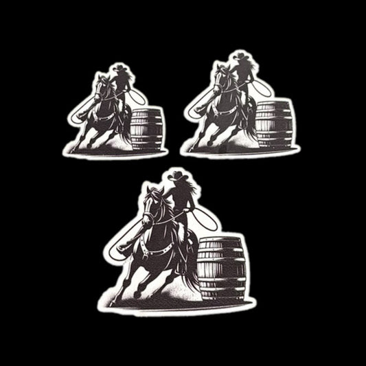 Barrel Racer 3 Pack Stickers