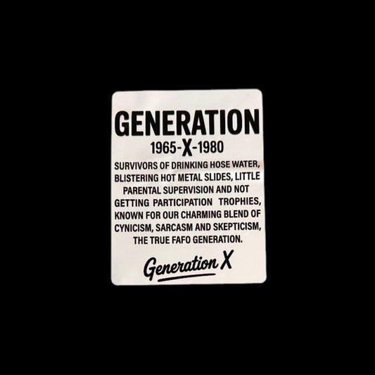 Generation X - Sticker