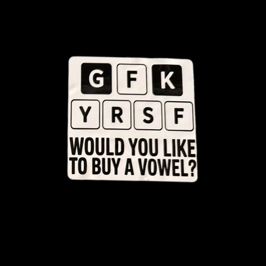 Would You Like To Buy A Vowel? - Sticker