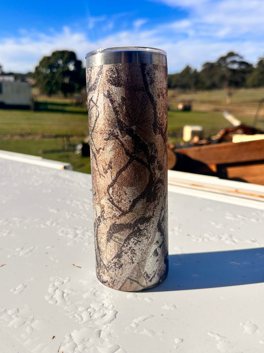 20oz Tumbler - Silver Glitter Camo