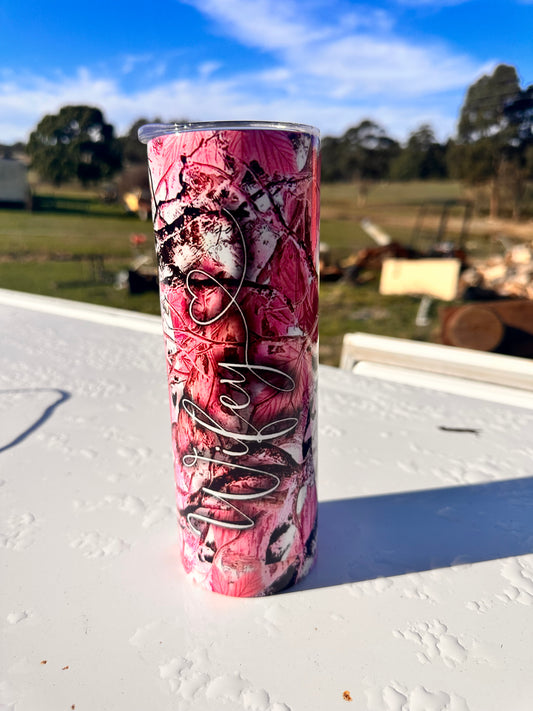 20oz Tumbler -  Pink Camo Wifey