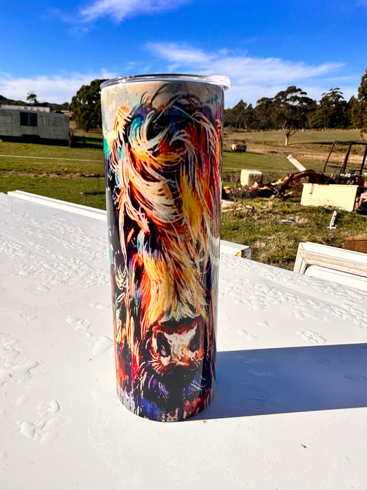 20oz Tumbler -  Highland Live Like Someone Left The Gate Open