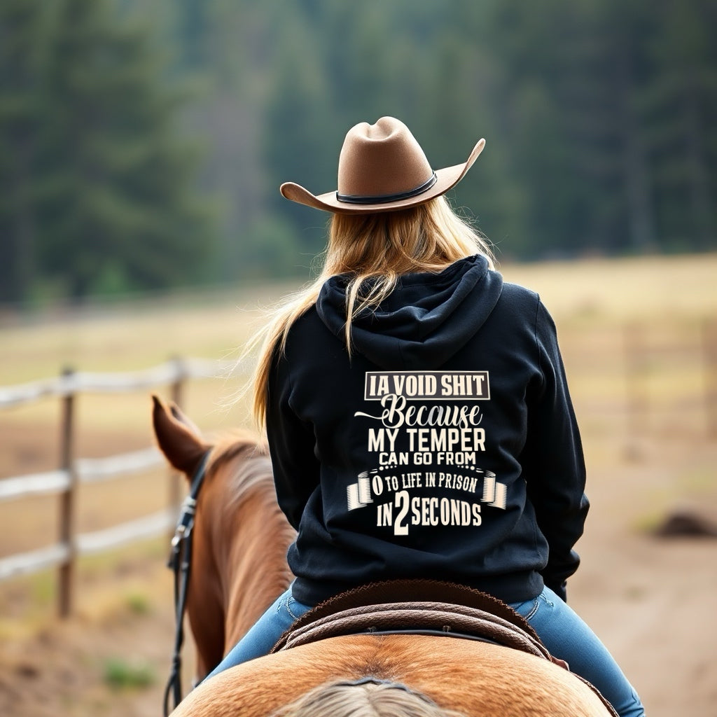 BB’s Country - I Avoid Shit Because My Temper Can Go From 0 To Life In Prison In 2 Seconds Heavy Weight Hoodie