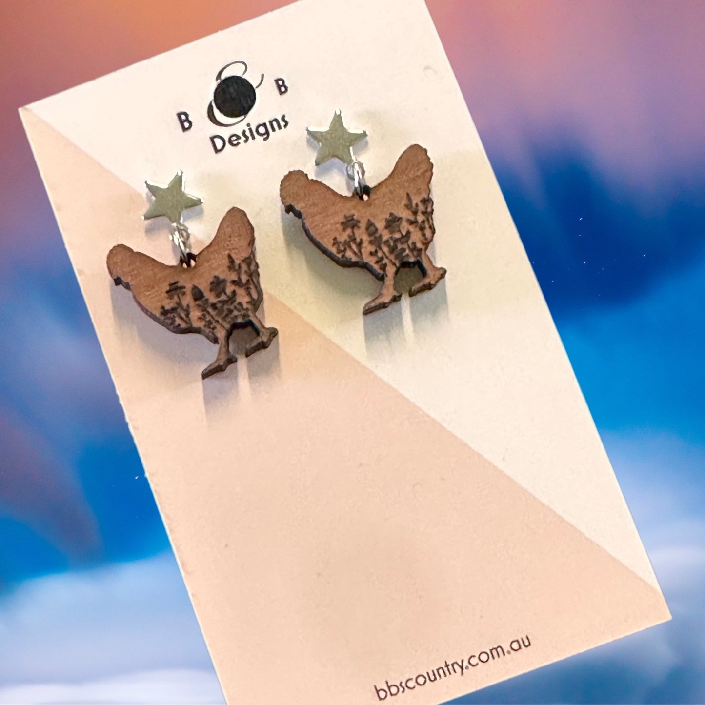 Earring - Chicken Stud With Star