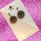 Earring - Red Gum Wood Horse Stud With Ball