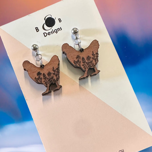 Earring - Chicken Stud With Ball