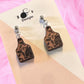 Earring - Cattle Tag Cow face Stud With Ball