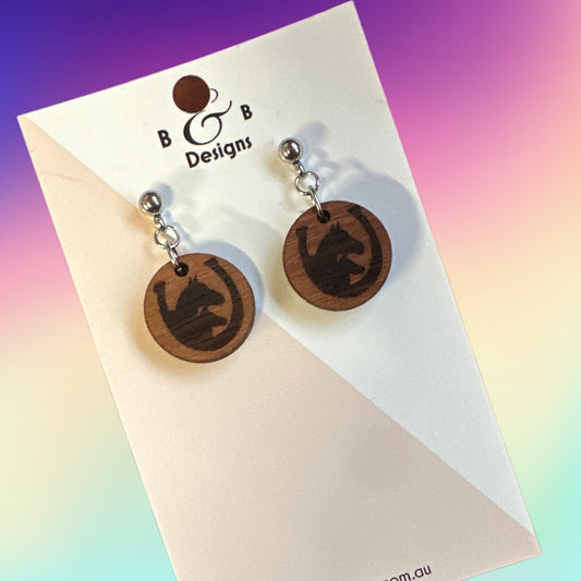 Earring - Two Horse’s Stud With A Ball