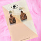 Earring - Cattle Tag Cow face Star Stud