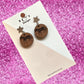 Earring - Red Gum Wood Horse Stud With Star