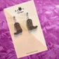 Earring - Western Boot Stud With Ball