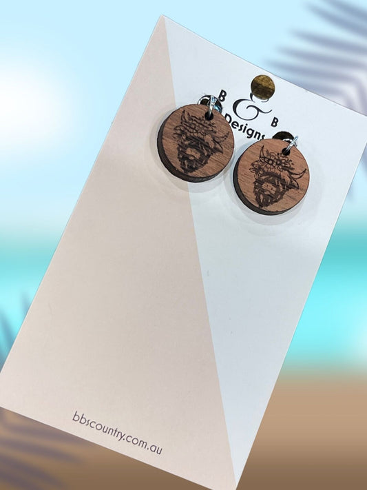 Earring - Scruffy Highland Cow Clip On