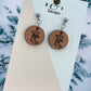 Earrings - Red Gum Wood Western Boot Stud With Ball