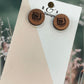 Earrings - Redgum Wood Horse  Shoe Cowboy Hat Stud
