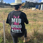 BB’s Country - I’m A Mud & Mascara Kinda Girl Tee - Unisex Loose Fit Pink & White