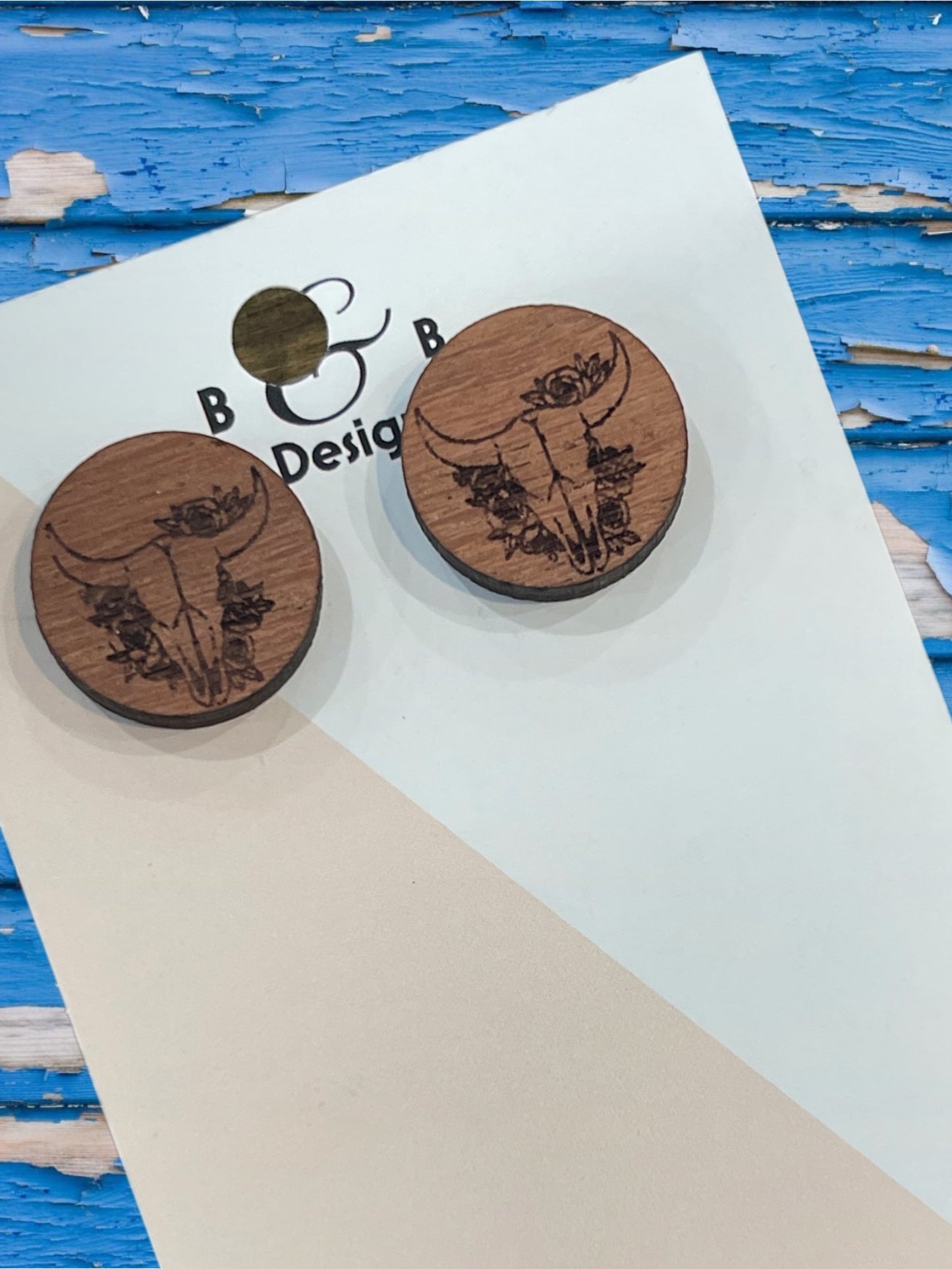 Boho Bull Head Stud Earring