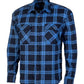Ritemate flannie open front shirt. Blue check.